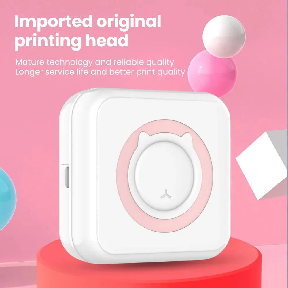 מיני מדפסת אלחוטית :מדפסת ללא דיו  קסם של תוויות ניידות בגודל כיס עם טכנולוגיית Bluetooth לאנדרואיד ו- iOS