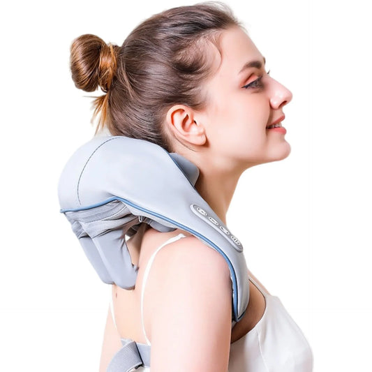 Ultimate Comfort: Heat-Infused Shiatsu Neck and Shoulder Massager for Deep Tissue Relief