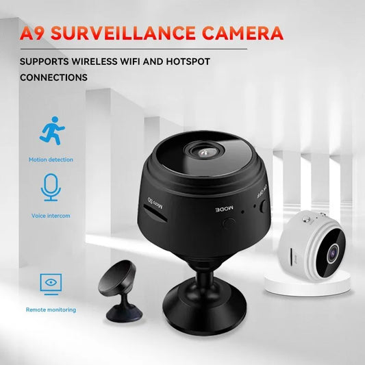 מיני מצלמת אבטחה wifi A9 -  לניטור ביתי חכם לתינוקות וחיות מחמד.